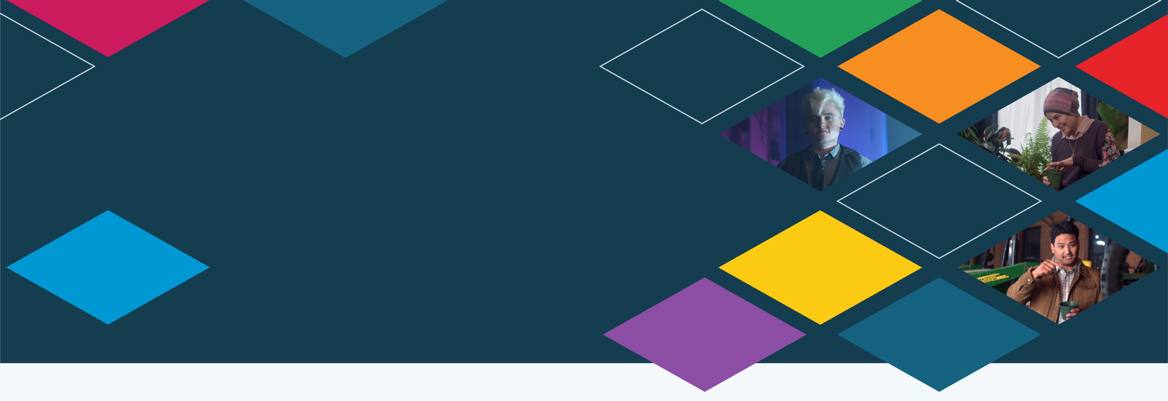 blue background colored diamond shape pattern