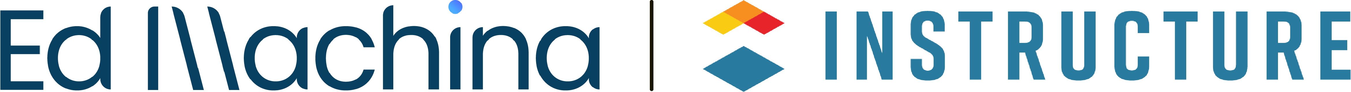 ed machina + instructure logos