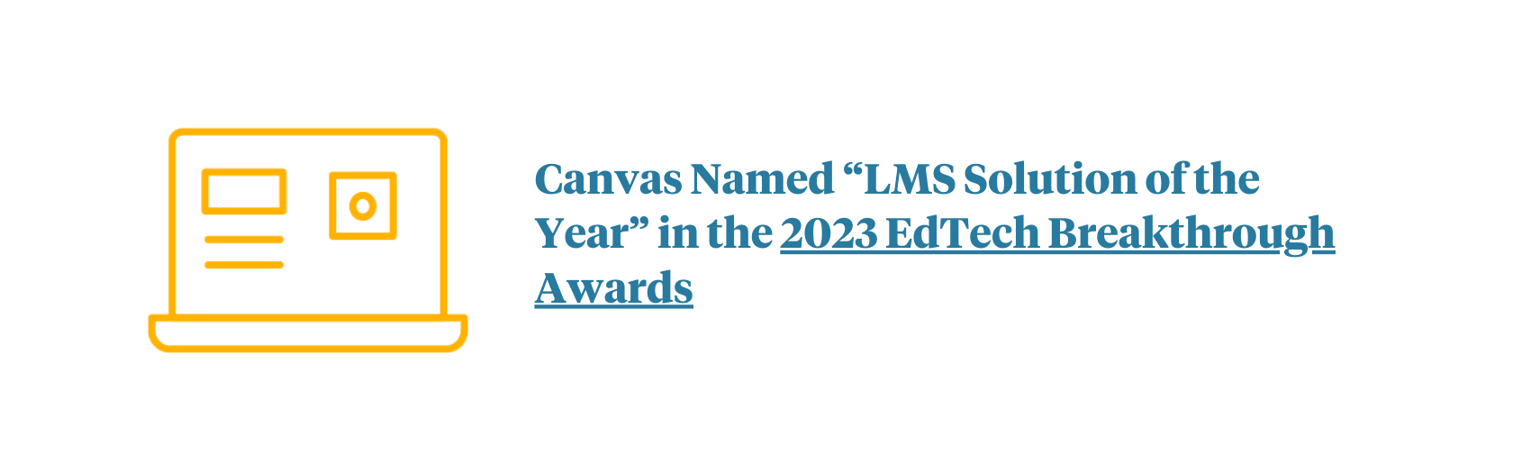 Canvas Named LMS Solution of The Year