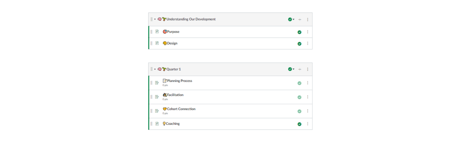 professional development in Canvas LMS