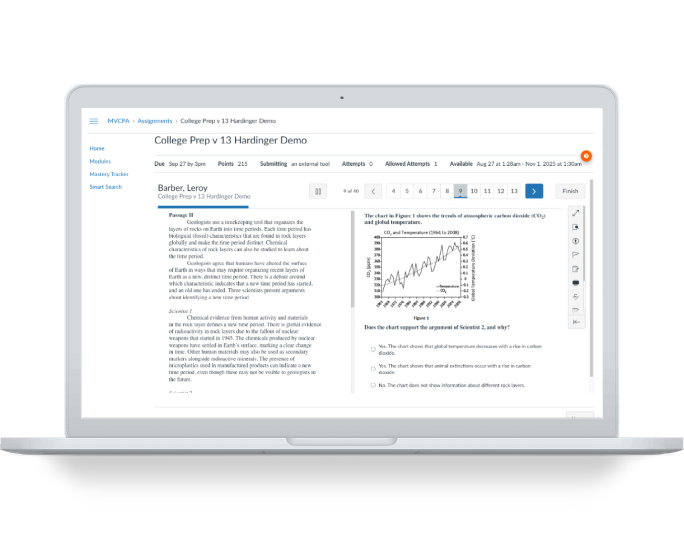 mastery-view-college-prep-assessments product mockup