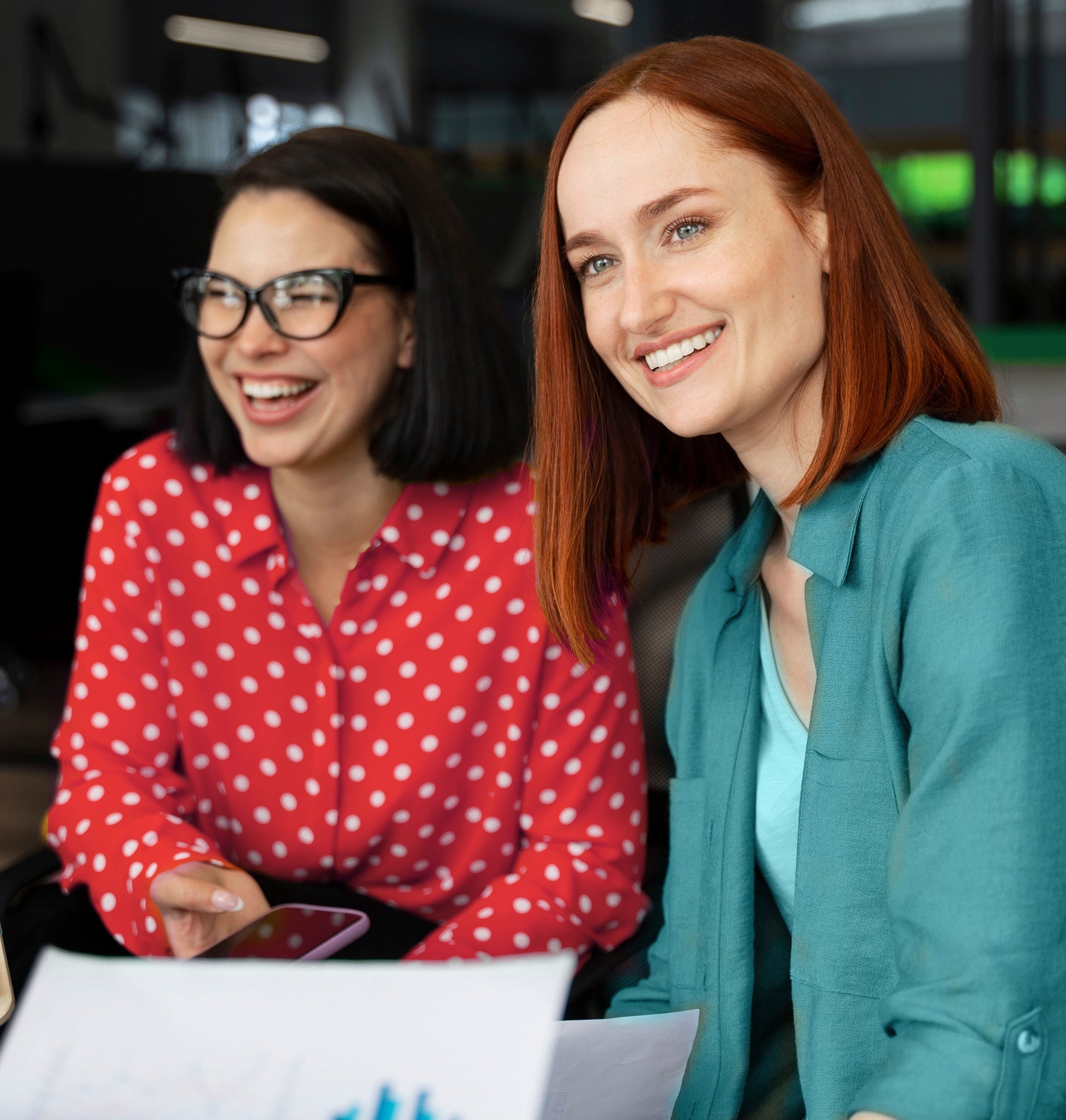 Two women in a business meeting
