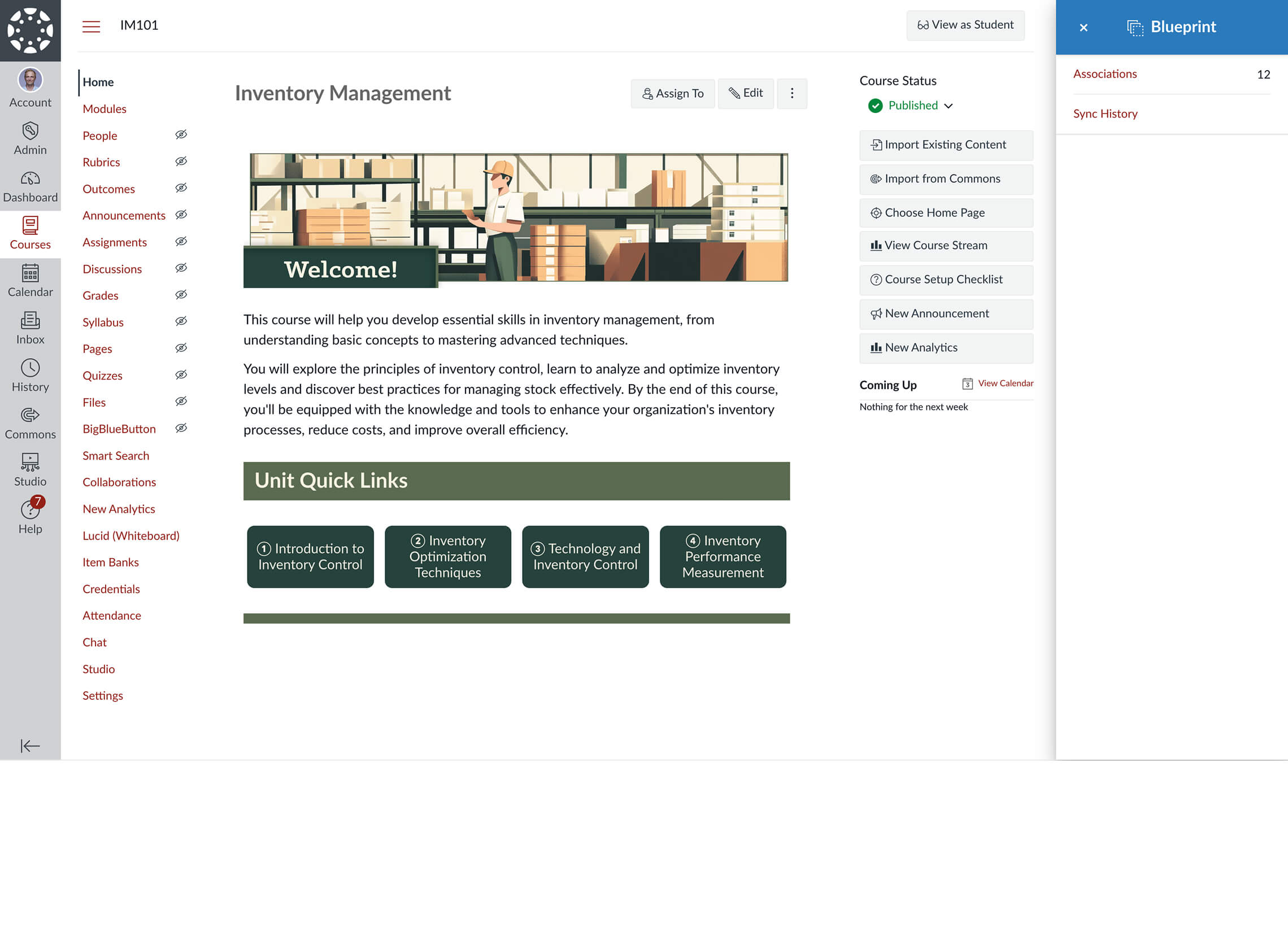 Canvas Blueprint Courses