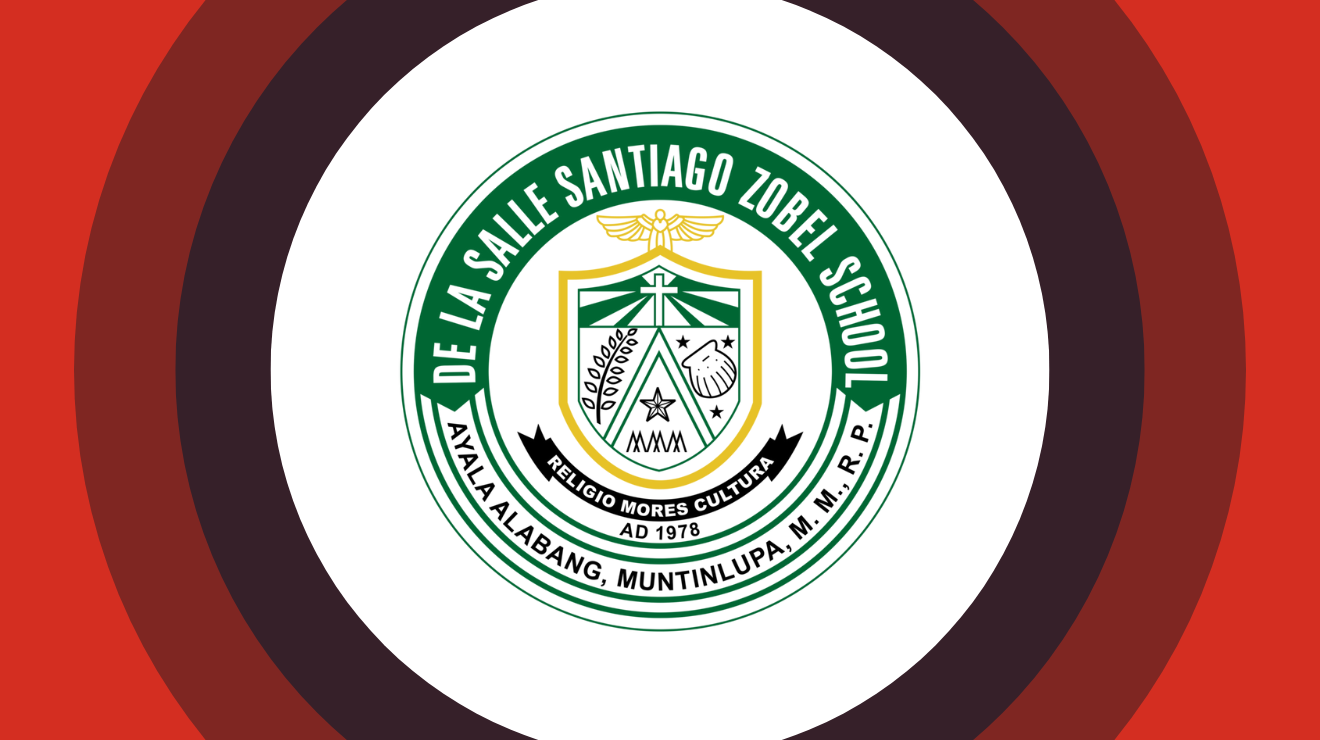 School logo displayed prominently on a red and white background.