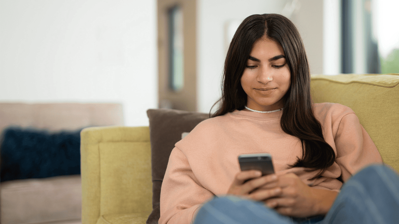 woman using a cellphone