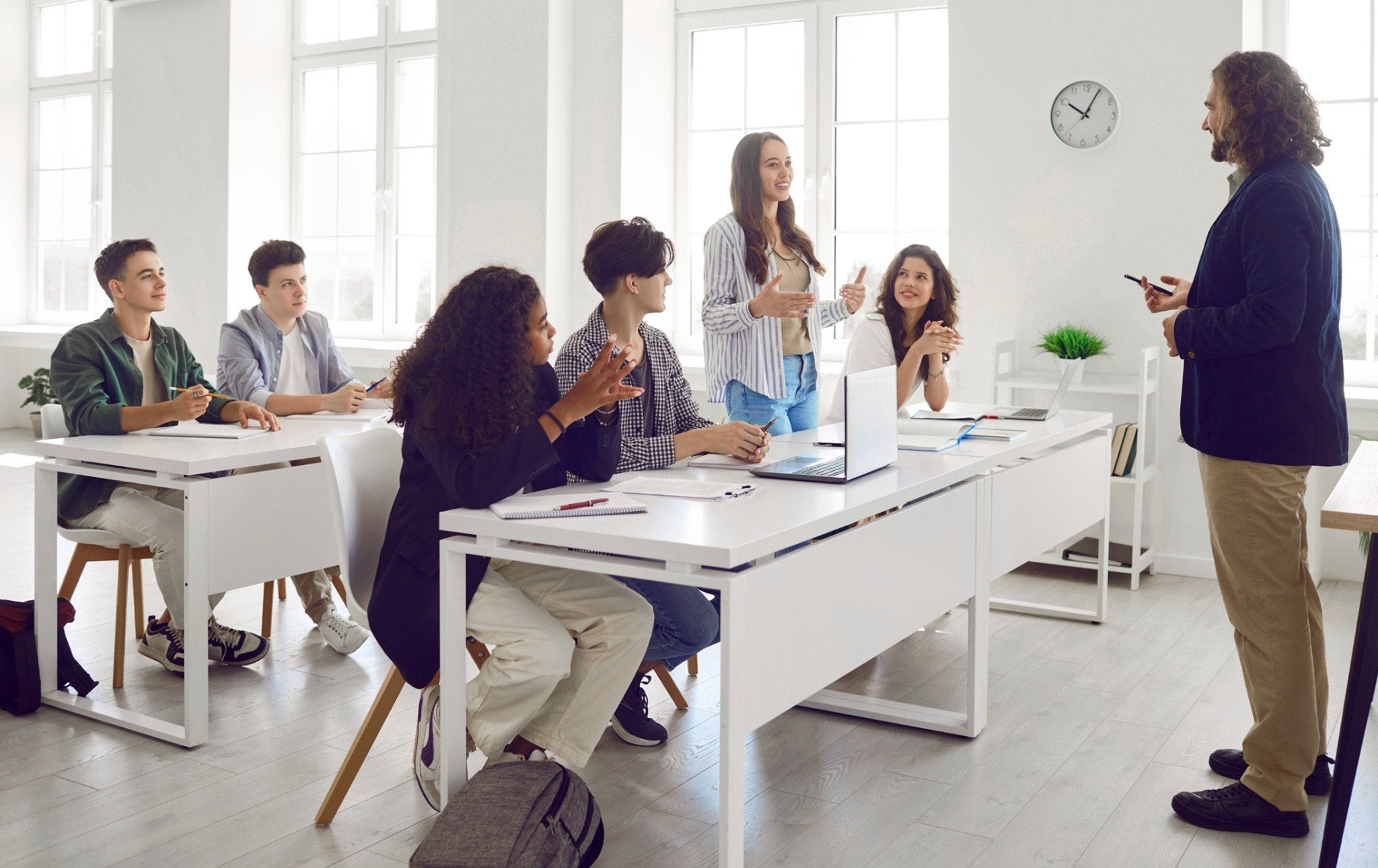 Students using Mastery in a classroom