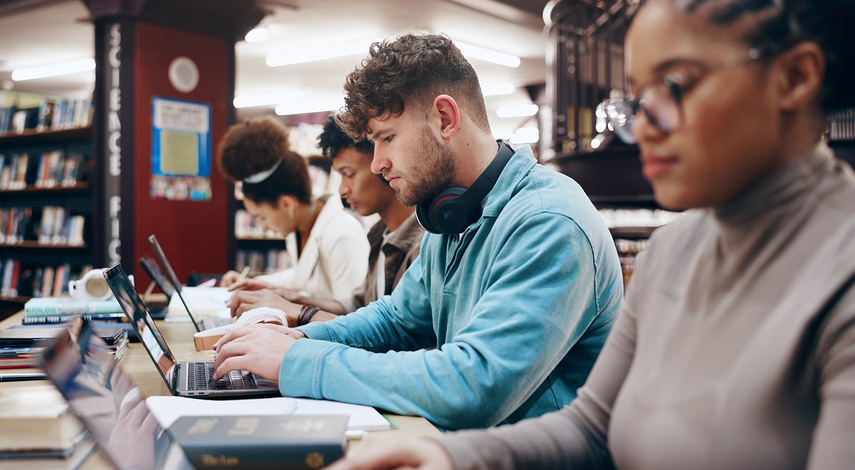 Higher education students using parchment