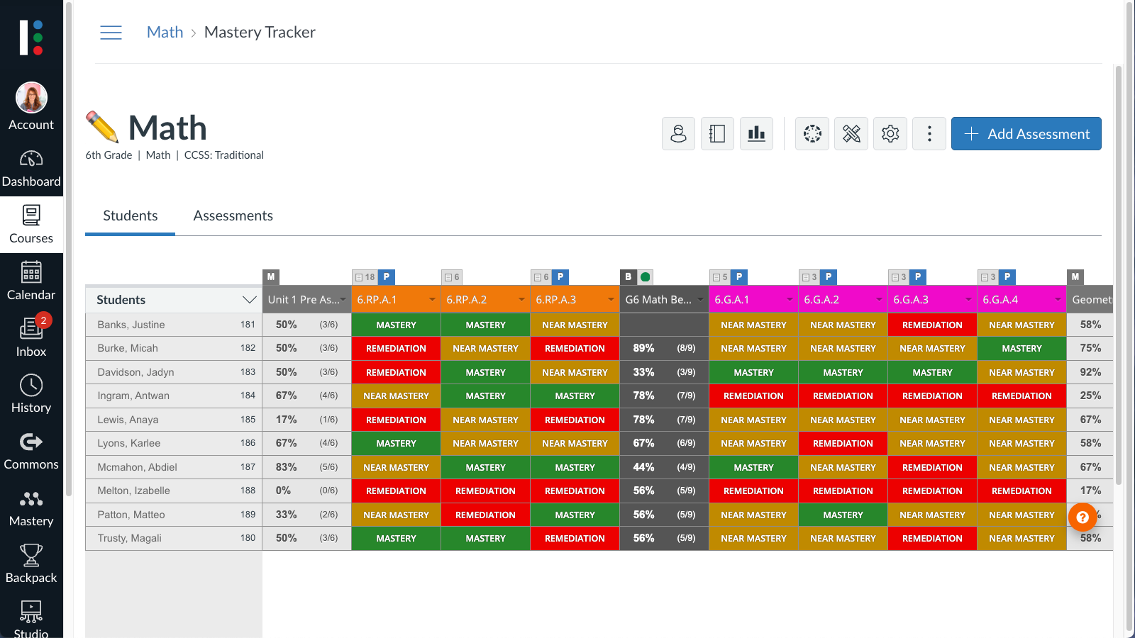 Mastery Tracker Product Preview