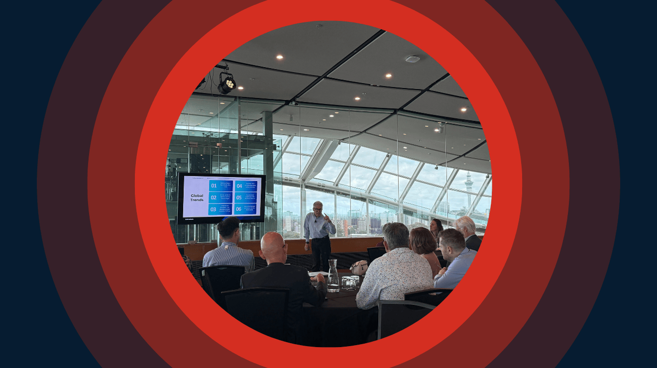 an image of Professor Martin Bean leading a workshop in Auckland with the VET sector