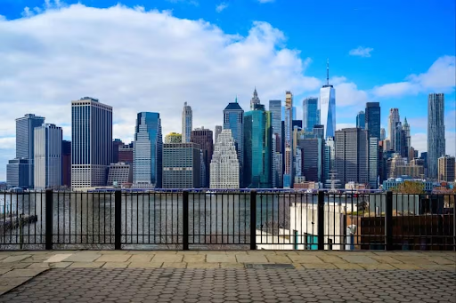 Manhattan skyline from across the Hudson river