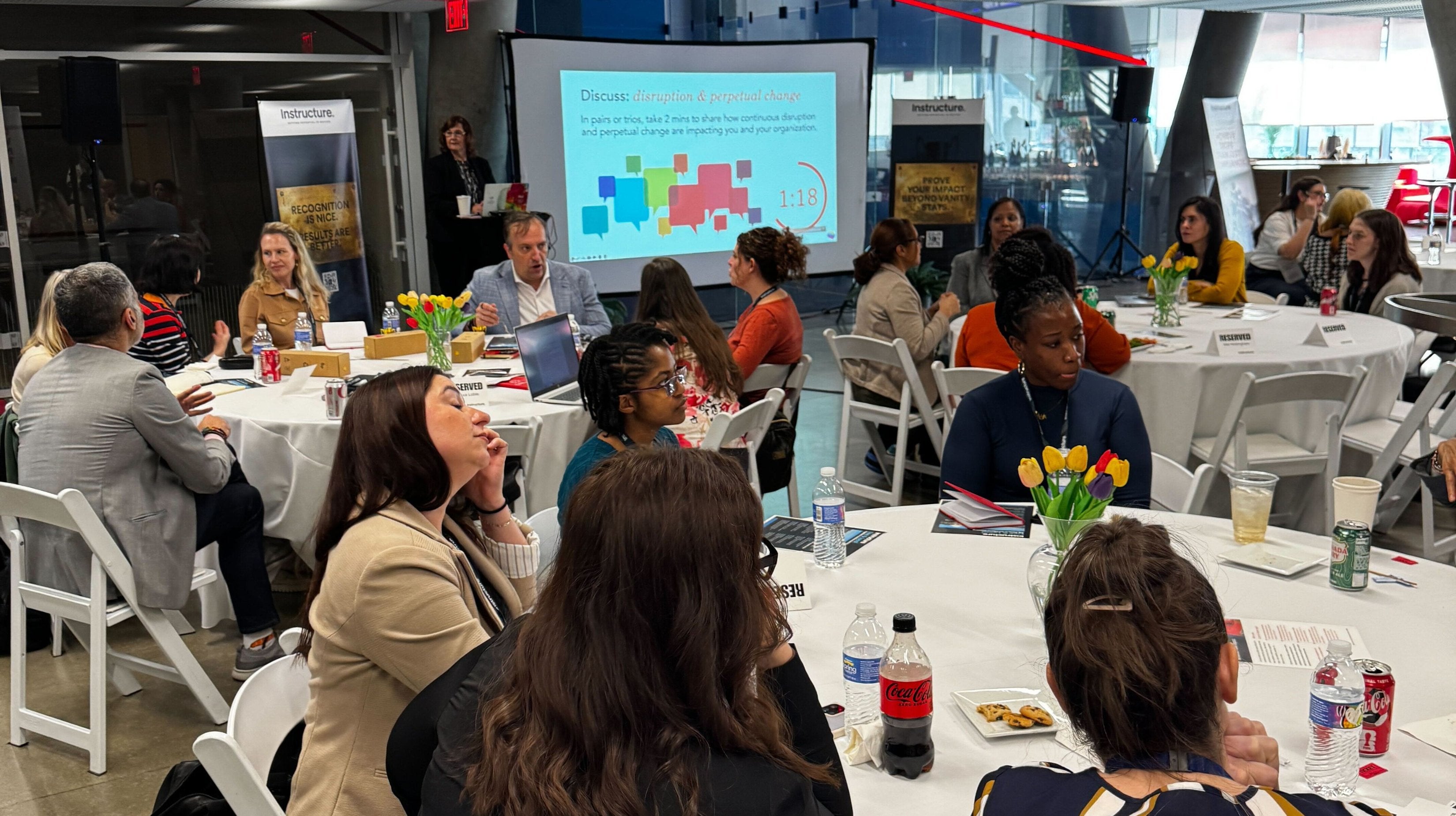 Educators discuss the topic of disruption at Live & Local in Washington, D.C.