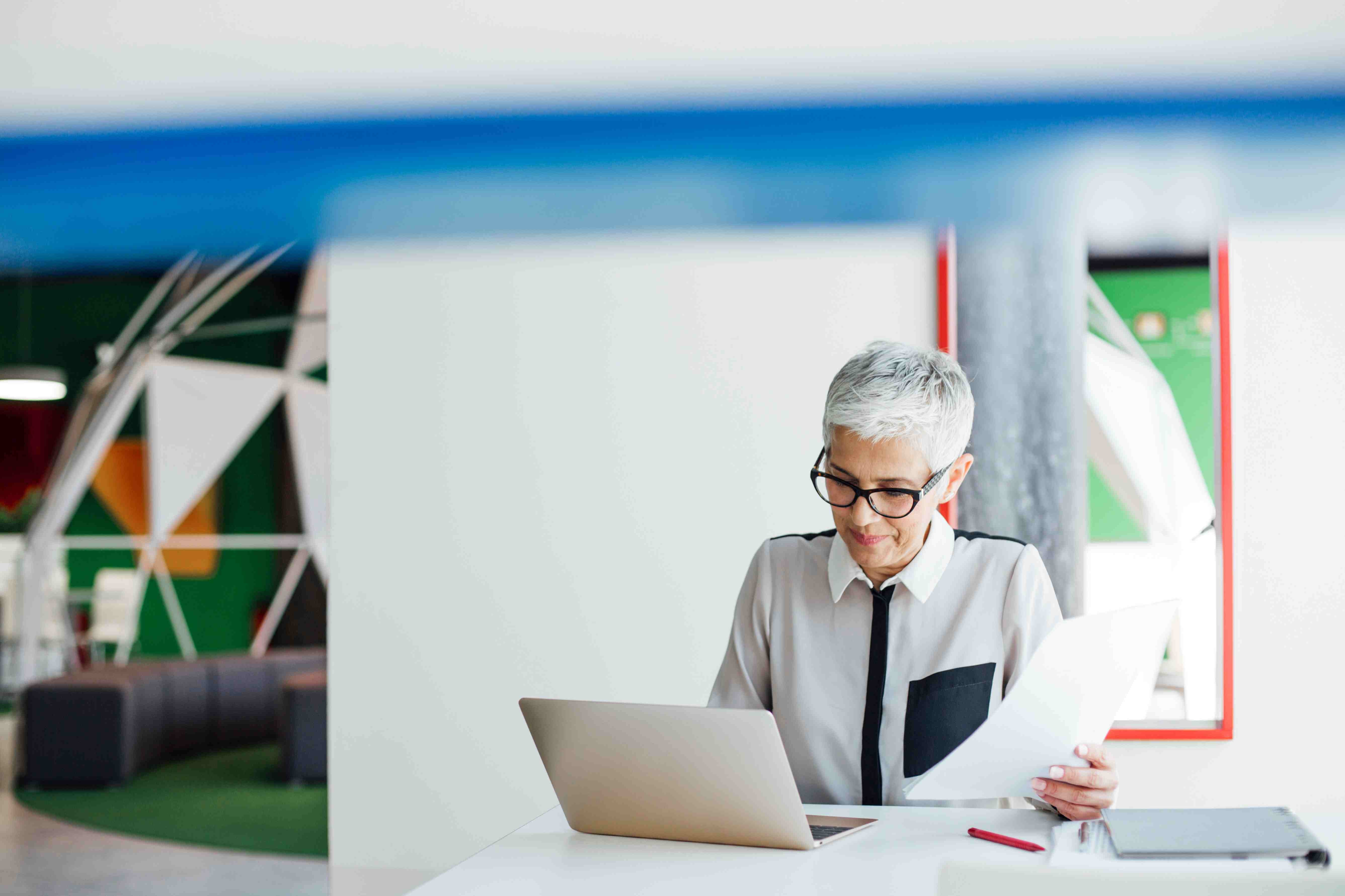 A professional working in the office