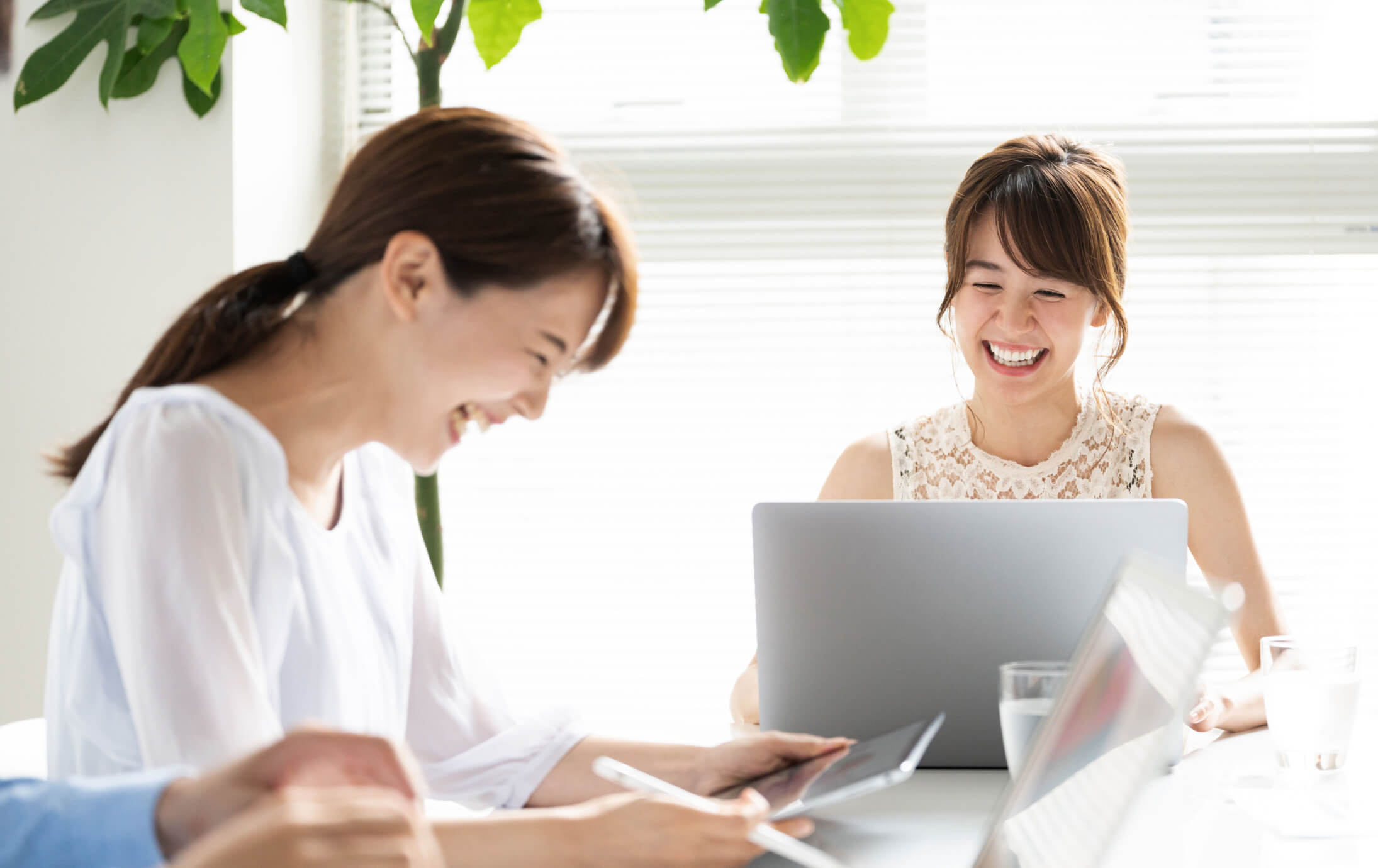 Two women in a business meeting