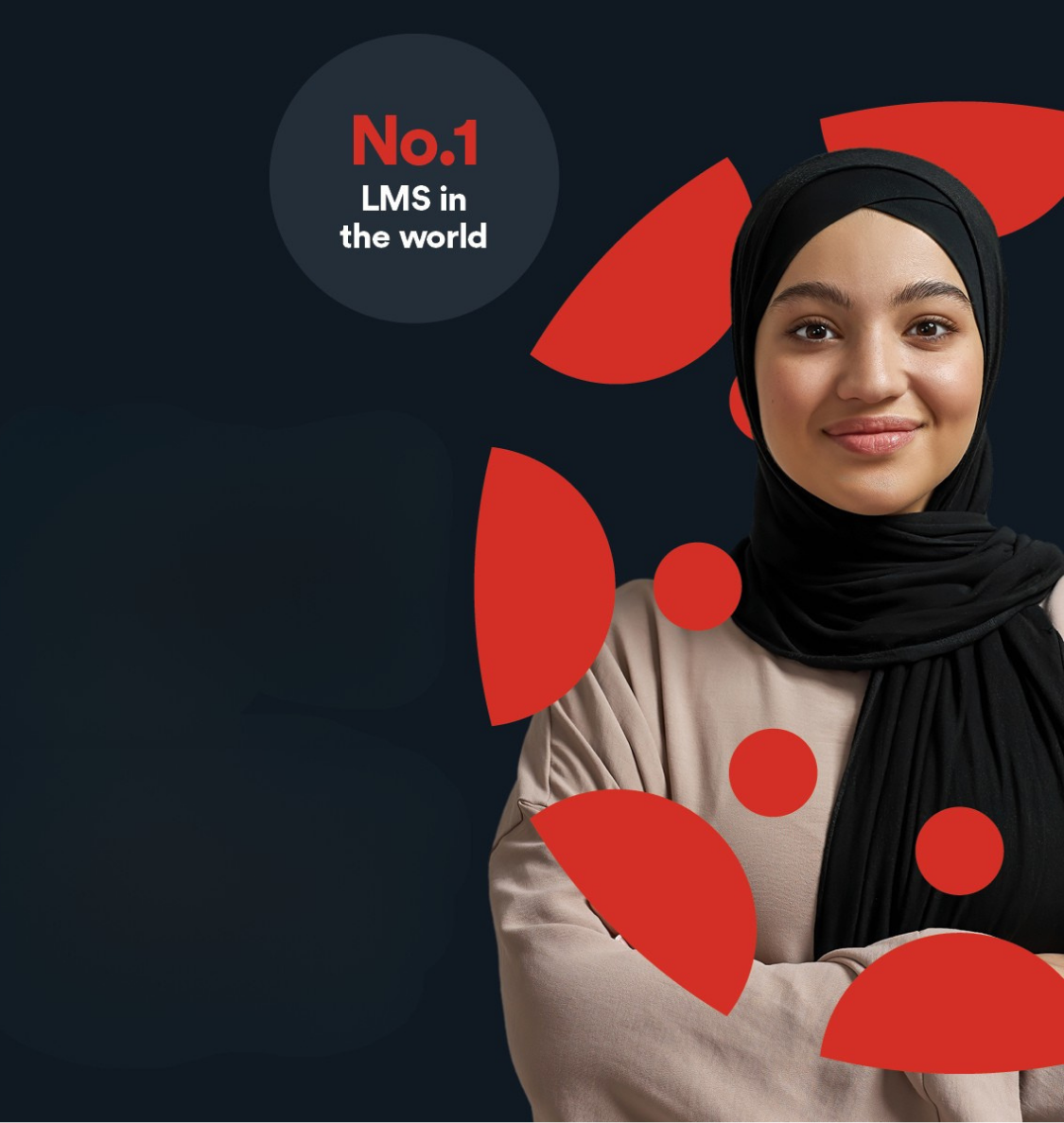 Canvas logo with young woman smiling in the foreground