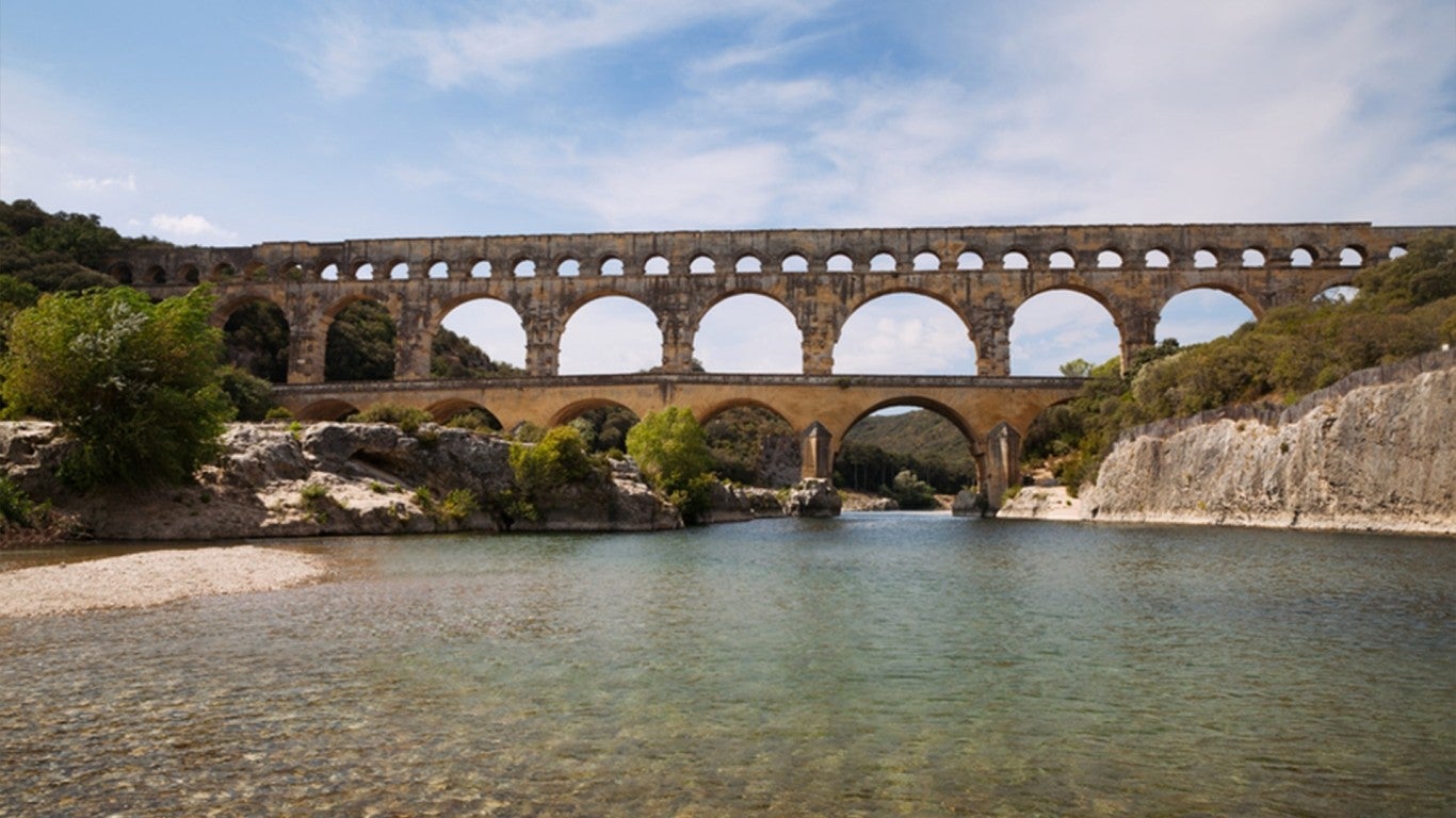 The Romans built this sweet aqueduct in France in the first century. It's 31 miles long. I wish I had an aqueduct like this.
