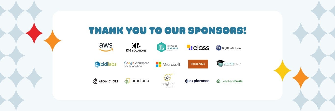 InstructureCon 2023 logo of different sponsors 