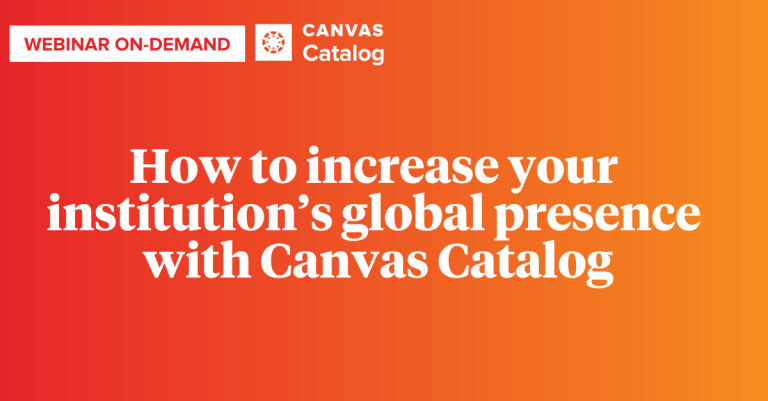 How to increase your institution's global presence with Canvas Catalog