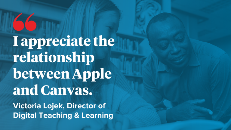 I appreciate the relationship between Apple and Canvas quote by Victoria Lojek