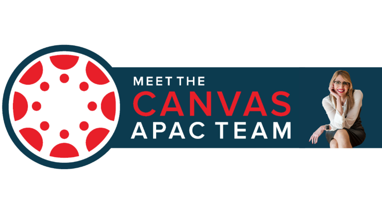 Meet the Canvas APAC team logo with headshot of Gemma Mclean on the right side