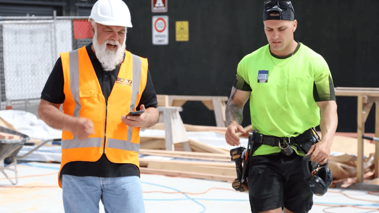Image of BCITO trainer and apprentice on a job site in NZ