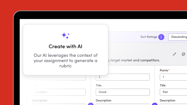 Screenshot of an AI-Assisted grading by Canvas LMS
