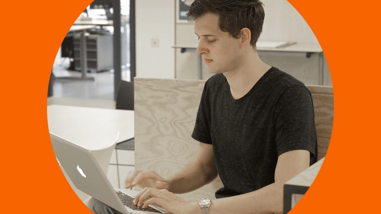 man using a laptop