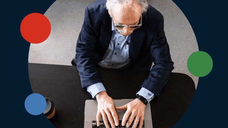 man using a laptop