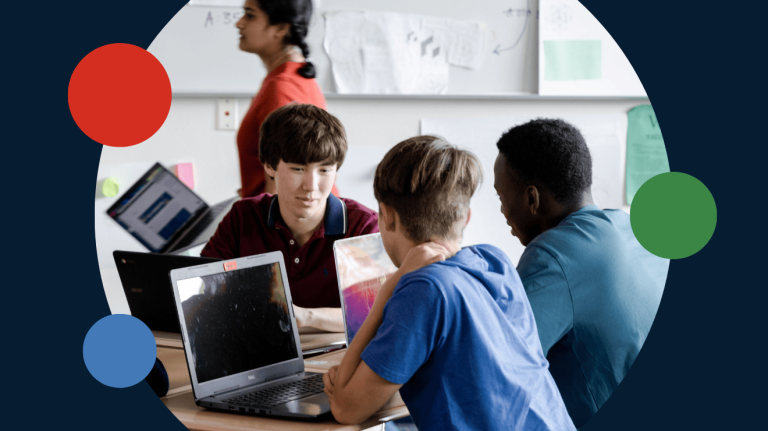 Students using laptop inside the classroom