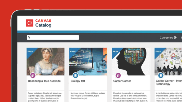 Canvas Catalog dashboard