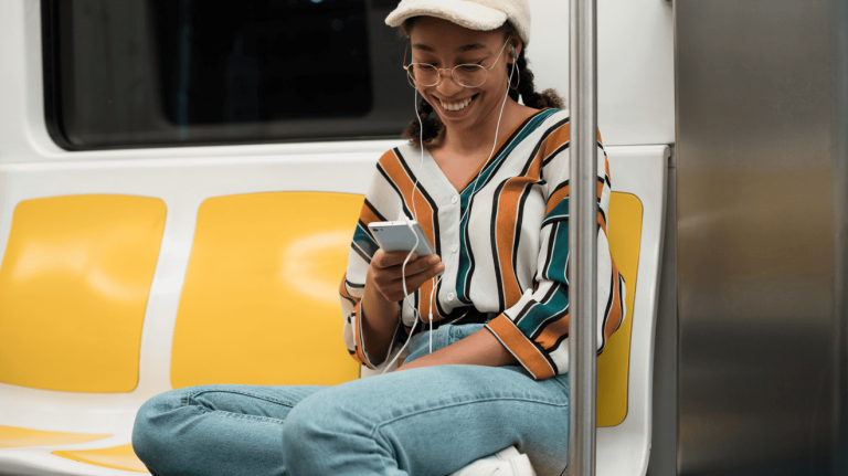 woman using a cellphone