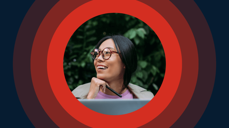 woman smiling