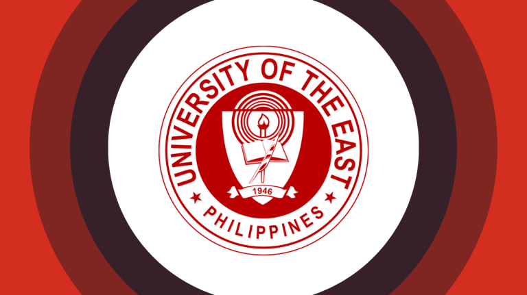 University of the East logo nestled among Canvas circles