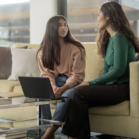 student with parent
