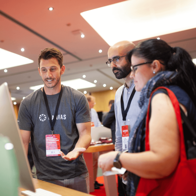 People working together at Canvas Event