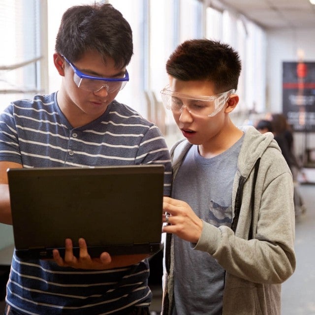 two students collaborating