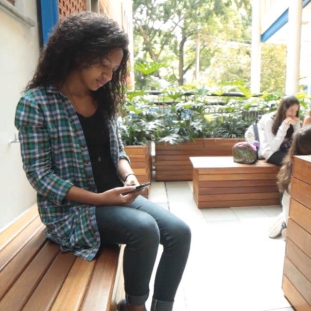 girl using device