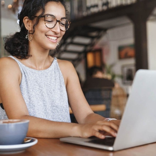 woman watching video with Canvas Studio