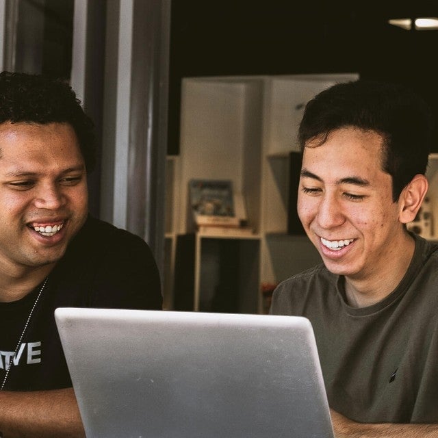 two students collaborating