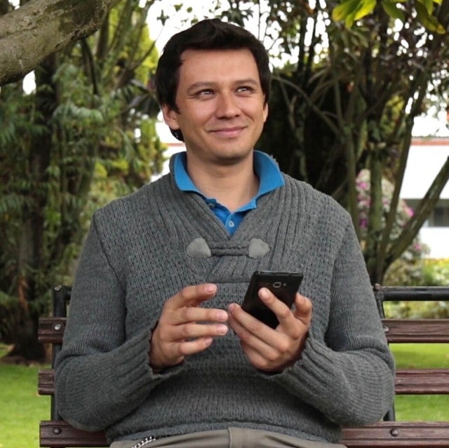 person using mobile device
