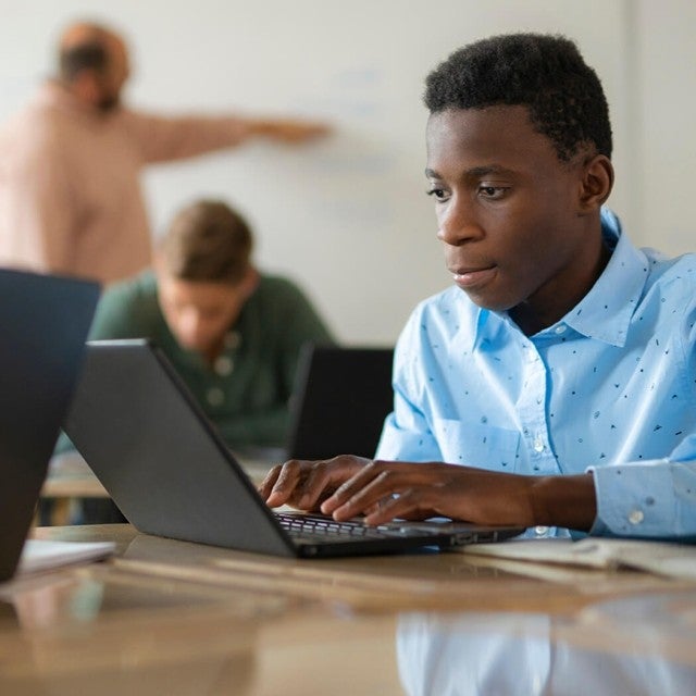 Young man on laptop