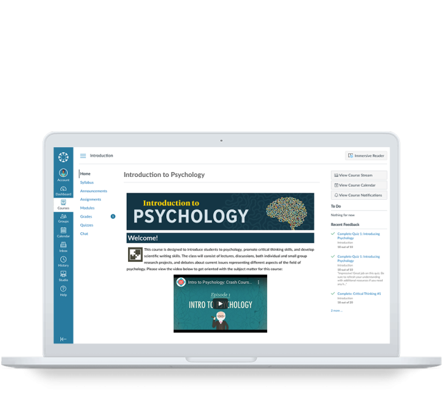 Laptop product image of Canvas LMS