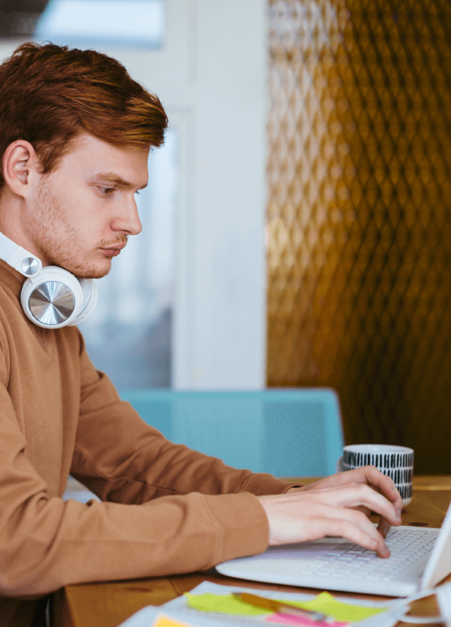 Person working on computer