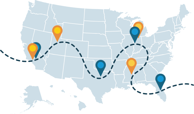 CanvasCasters Podcast Fall 2022 Tour Map Instructure