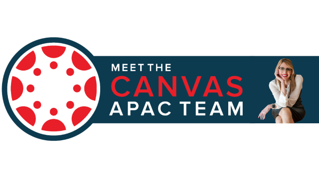 Meet the Canvas APAC team logo with headshot of Gemma Mclean on the right side