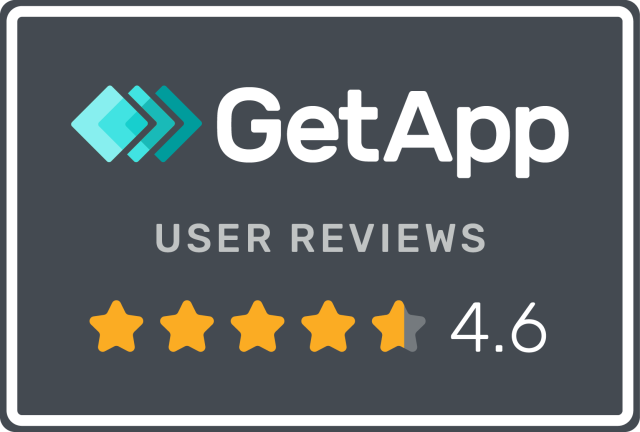 GetApp User Reviews 4.6 Stars