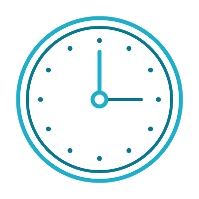 Traditional clock showing three o'clock