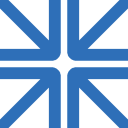 Four blue arrows pointing at each other