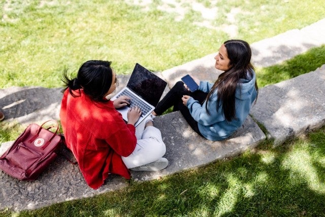 students studying