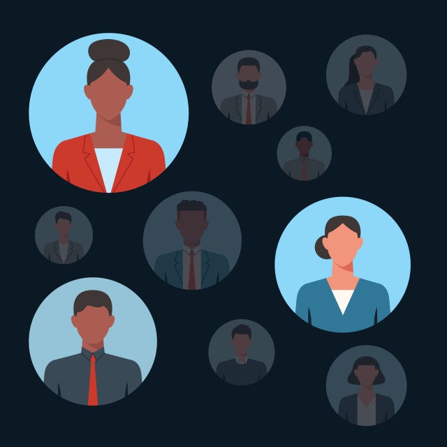 icons of people within circles