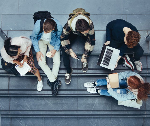 A study group on the steps